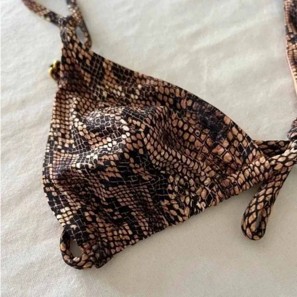 Weworewhat Cooper Bikini Top in Python